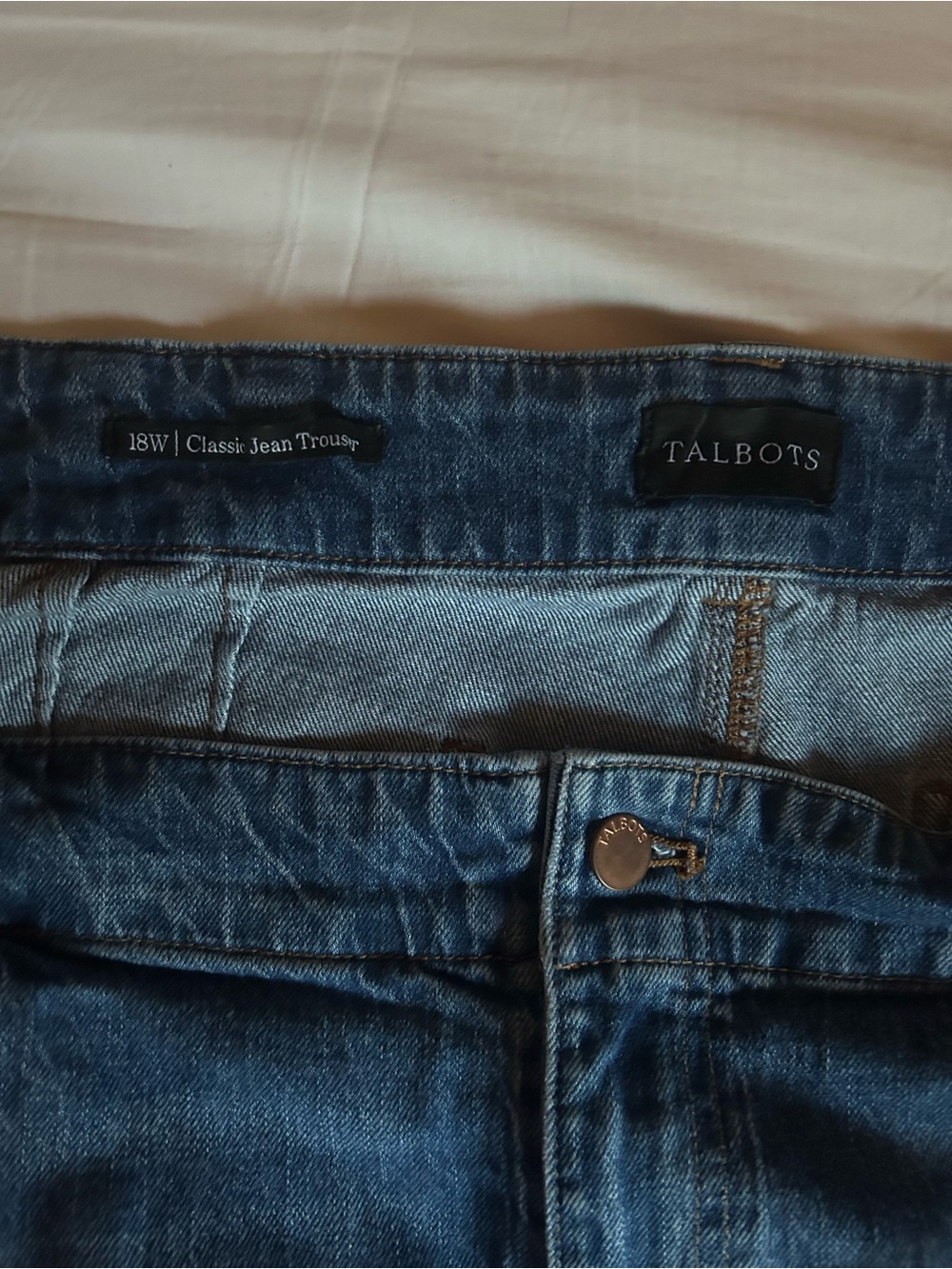 Talbots Classic Straight-Leg Jean Trousers in Blue Denim